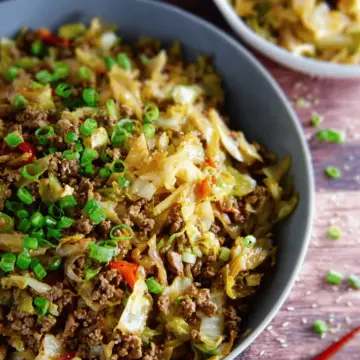 Ground Beef and Cabbage Stir Fry