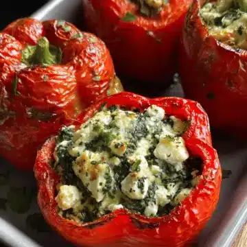 Spinach and Feta Stuffed Peppers