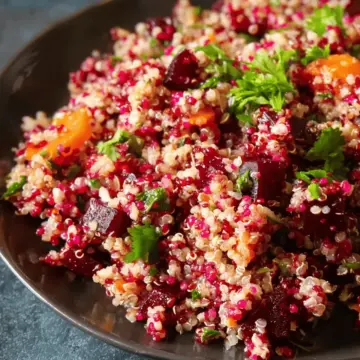 Quinoa beet salad- Middle Eastern style