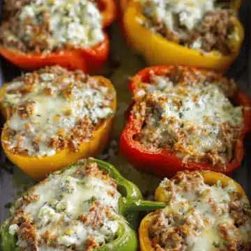Easy Stuffed Bell Peppers with Ground Beef Recipe