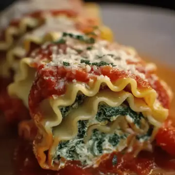 Spinach Lasagna Roll Ups