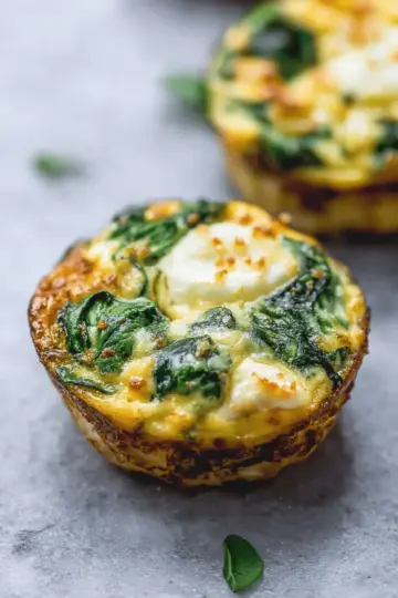 Spinach Egg Muffins with Cheese