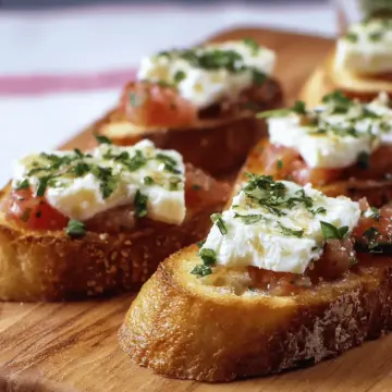 Garlic Crostini with Fresh Mozzarella