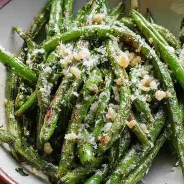 Roasted Green Beans With Garlic & Parmesan