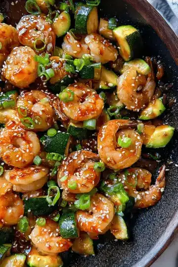 Shrimp and Zucchini Stir Fry with Homemade Teriyaki