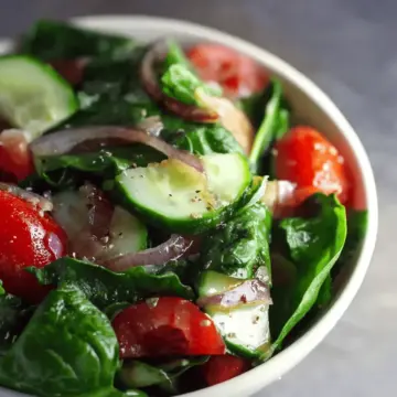 Easy Spinach Cucumber tomato Salad