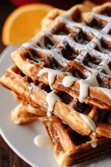 Cinnamon Roll Waffles