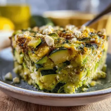 Baked Zucchini, Spinach, and Feta Casserole