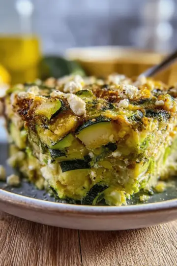 Baked Zucchini, Spinach, and Feta Casserole