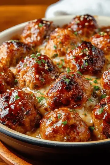 Honey Garlic Meatball Rice Bake Recipe