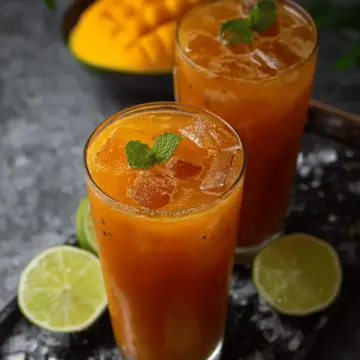 Homemade Mango Iced Tea