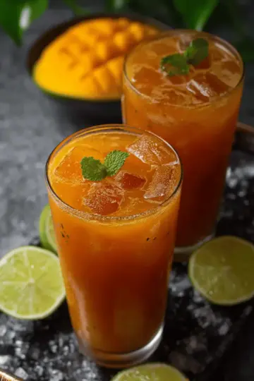 Homemade Mango Iced Tea
