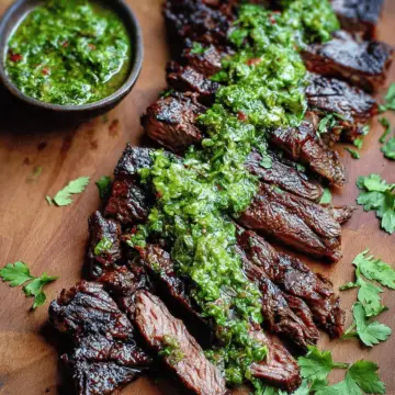 Skirt Steak Marinade with Chimichurri Recipe