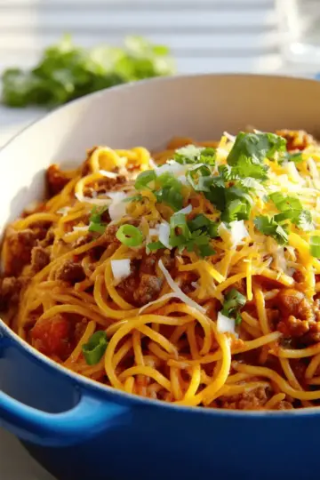 One-Pot Taco Spaghetti