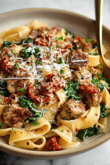 Tuscan Sausage Pasta