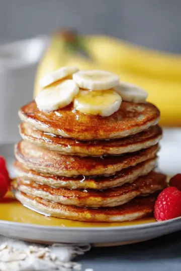 Easy and healthy Banana Oat pancakes