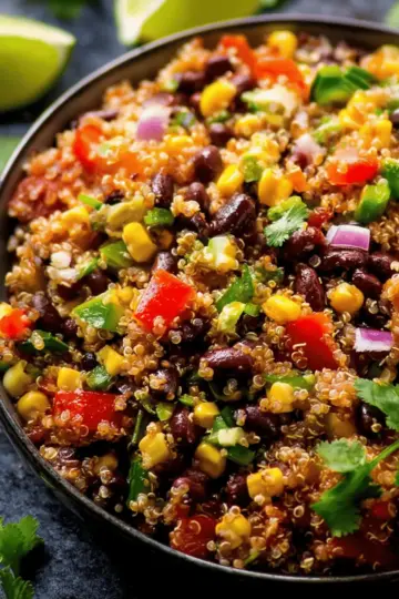 Mexican Quinoa Salad with Honey Lime Vinaigrette