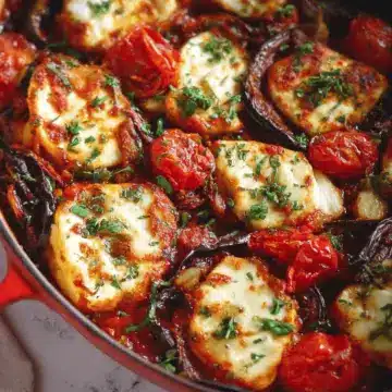 Mediterranean Tomato and Halloumi Bake