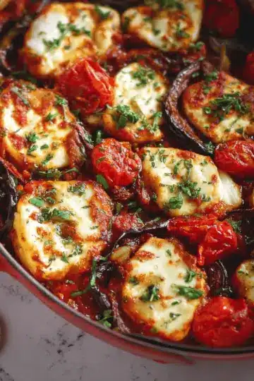 Mediterranean Tomato and Halloumi Bake