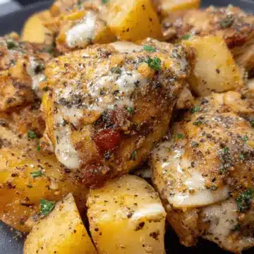 Crockpot Garlic Parmesan Chicken and Potatoes