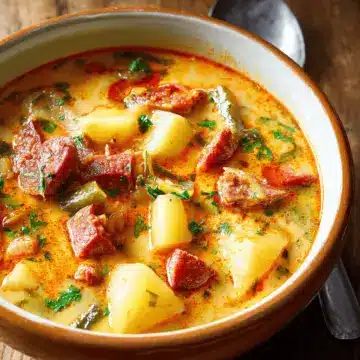 Spanish Potato Soup with Chorizo