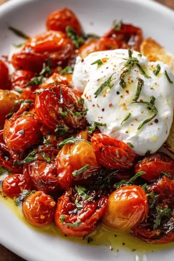 Roasted Tomatoes With Burrata