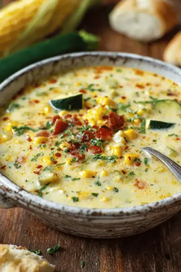 Summer Corn and Zucchini Chowder