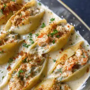 Seafood Stuffed Shells with Shrimp and Crab