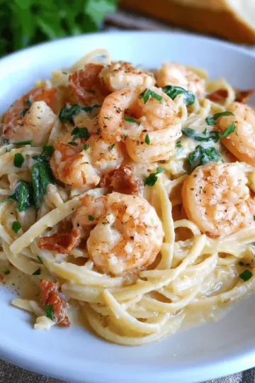 Creamy Garlic Shrimp Pasta