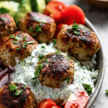 Healthy Greek Turkey Meatballs With Tzatziki