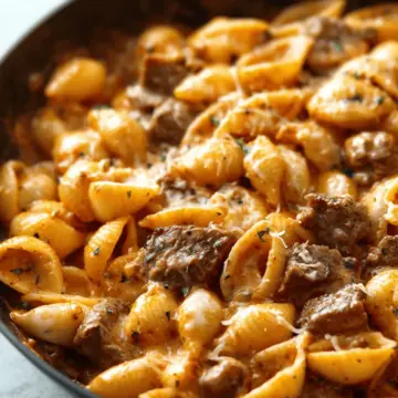 Creamy Beef and Shells