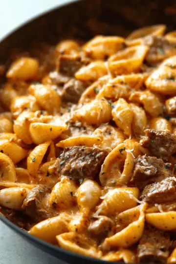 Creamy Beef and Shells