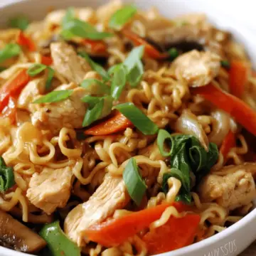 Easy Ramen Stir-Fry with Chicken and Veggies