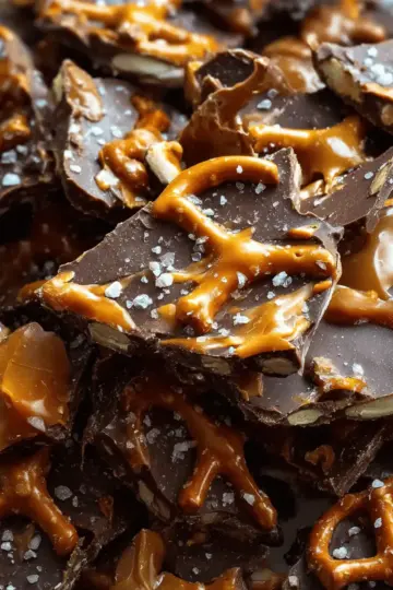 Salted Caramel Pretzel Bark