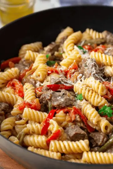 Philly Cheesesteak Pasta