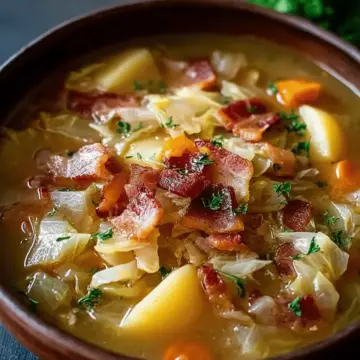 Irish Bacon Cabbage and Potato Soup