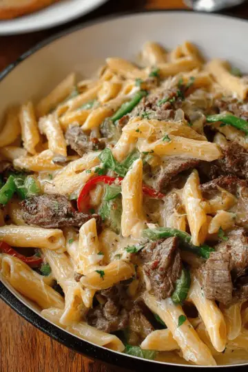 Philly Cheesesteak Pasta