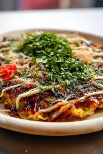 Okonomiyaki (Japanese Savoury Pancake)