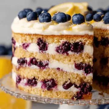 Lemon Blueberry Layer Cake