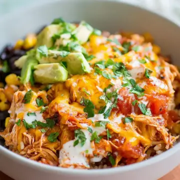 Slow Cooker Chicken Burrito Bowls