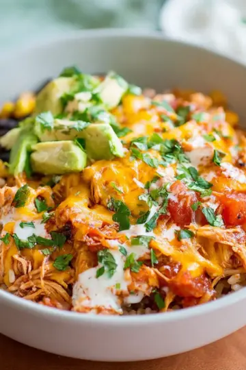 Slow Cooker Chicken Burrito Bowls