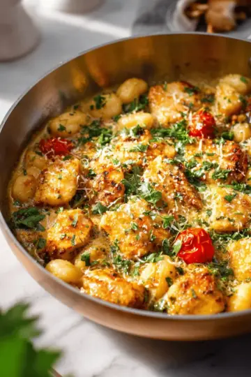 Garlic Chicken Gnocchi Skillet: 30 Minutes, GF