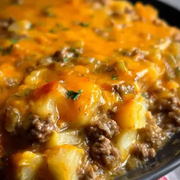 Cheesy Ground Beef & Potato Casserole