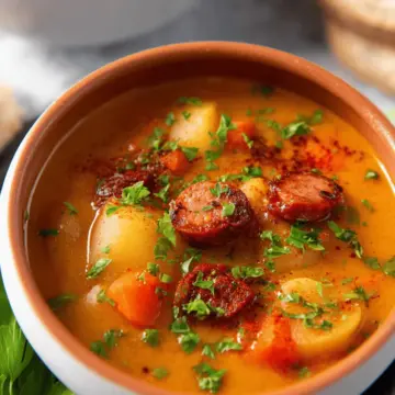 Spanish Potato Soup with Chorizo