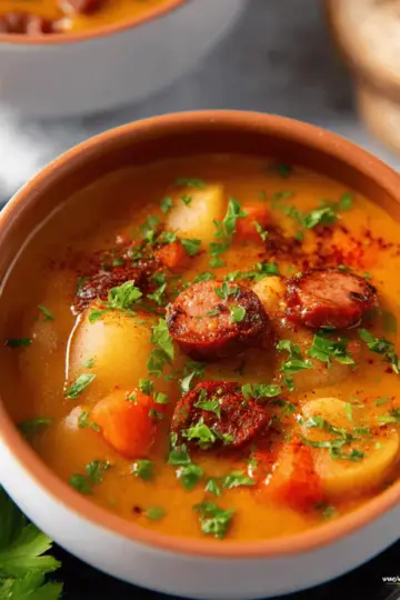 Spanish Potato Soup with Chorizo
