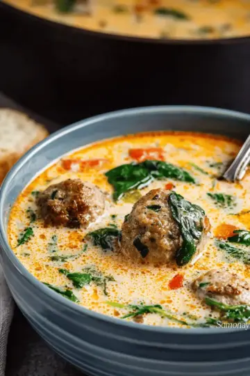 Creamy Italian Meatball Soup