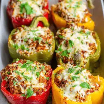 Ground Turkey Stuffed Peppers