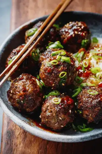 Easy Korean Meatballs Recipe (with Sweet Spicy BBQ Sauce)