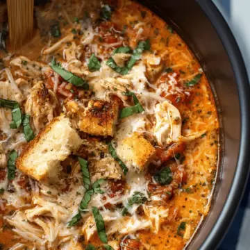 Crockpot Chicken Parmesan Soup