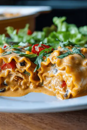 Southwest Chicken Lasagna Roll Ups